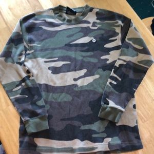 Boys camo thermal long sleeved shirt